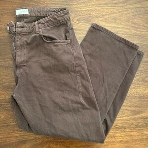 Zara Women's Dark Brown Straight Leg Pants